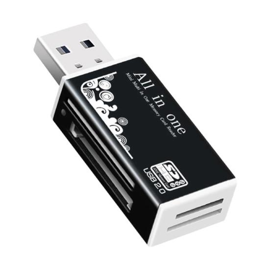 Multifunctional USB 2.0 Micro-SD/TF/CT/MS/SDHC Memory Card Reader Adapter
