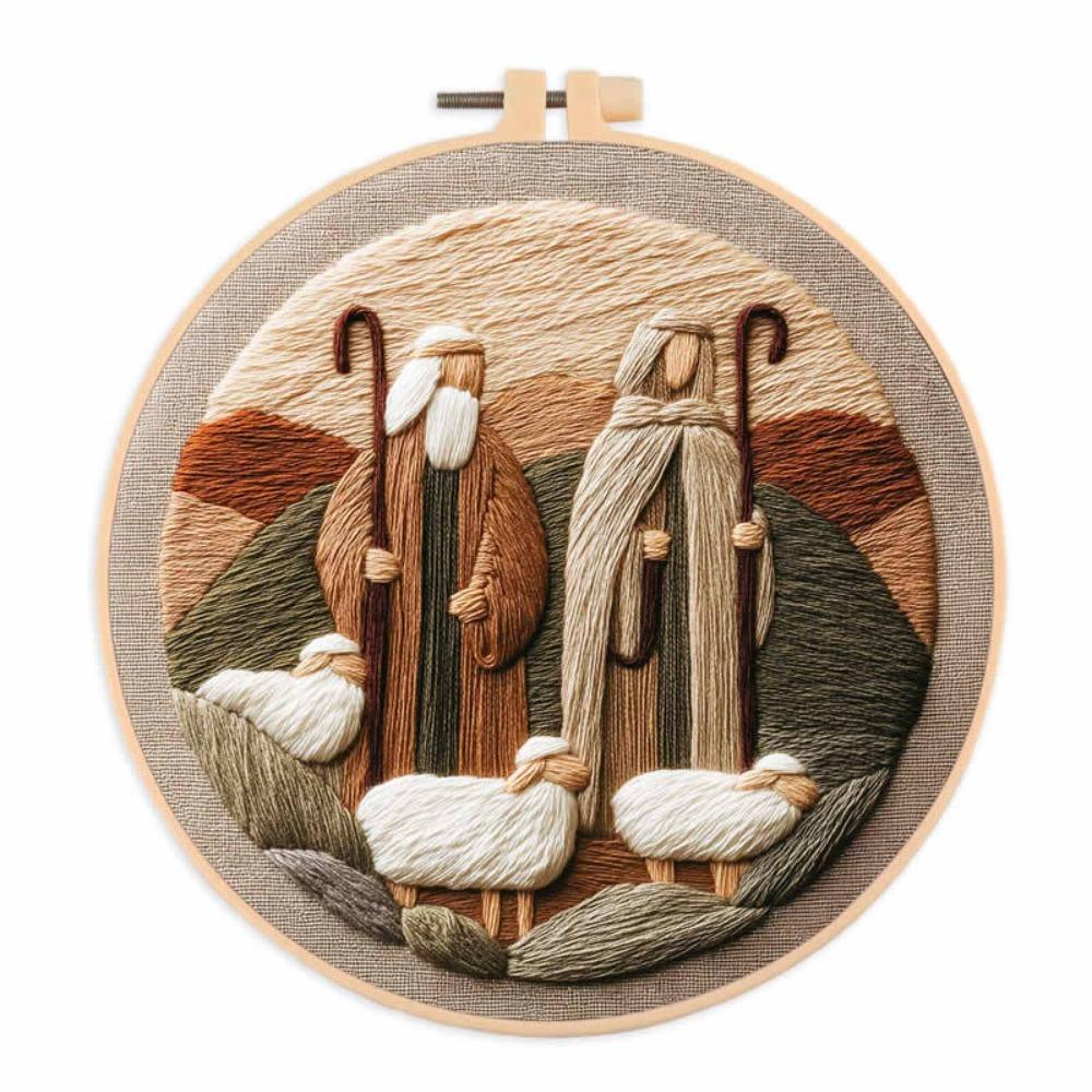 Christmas Cross Stitch Nativity Scene Embroidery Kit Non-finished Products Cross Stitch Set DIY Religious Vintage Embroidery DIY