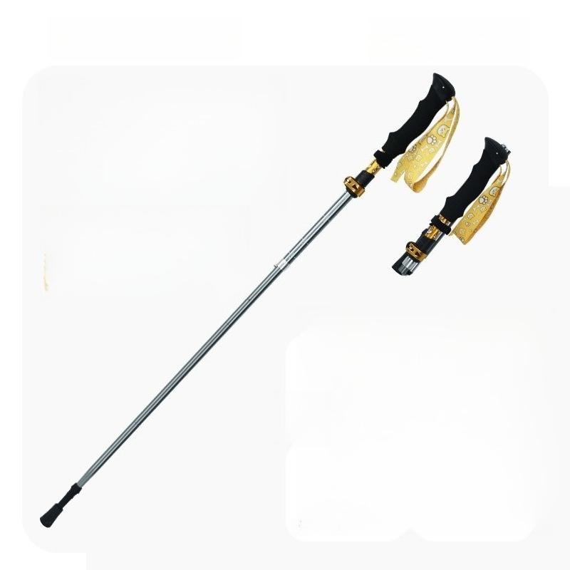 Aluminum Alloy Outdoor Telescopic Hiking Stick Carbon Crutches Children s Folding Canes Professional Hiking Equipment Supplies