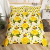 Botanical Lily Duvet Cover Twin Full Queen King Chic Floral Comforter Cover Boho Flower Bedding Set Watercolor Petals Bed Set