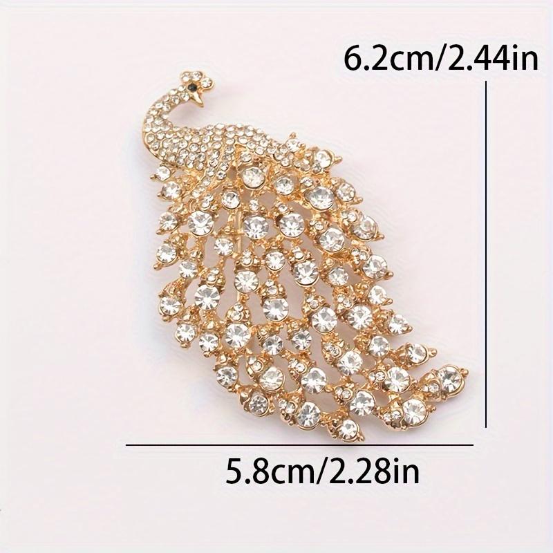 Luxury and Fashionable Peacock Open Screen Brooch, European and American Retro Colored Enamel Pin Accessories
