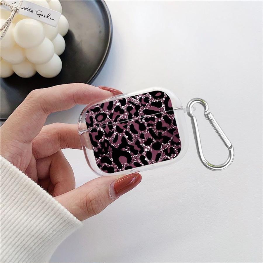 Clear Earphone Cases Cover Case For Airpods 1 Pro3 Pro Pro2 4 3 2 Color Leopard Print