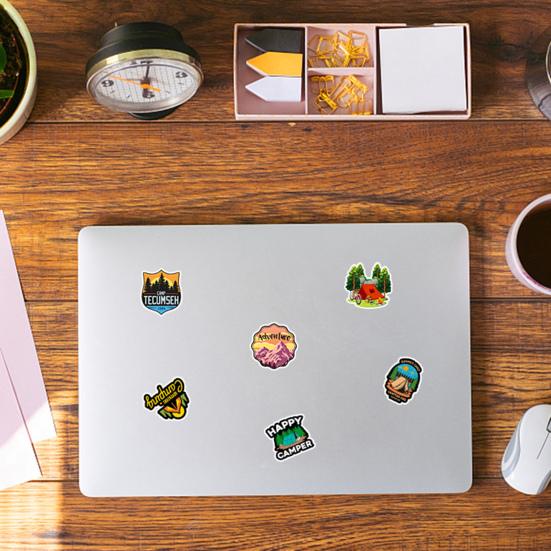 50Pcs Graffiti Stickers Waterproof Reusable Decorate PVC Luggage Water Bottle Outdoor Camping Stickers for Scrapbook