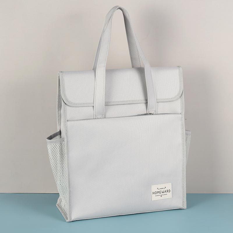 

Oxford Material Storage Tuition Bag - Dual Layer Hand Pouch for School Stationery Books & Pencil Case A7474 серый