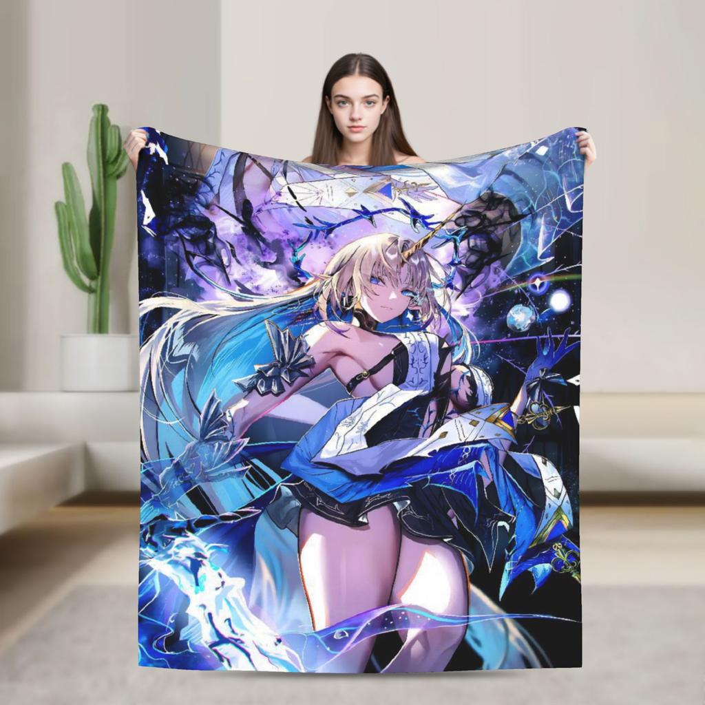 Chisa Wuthering Wave Galbrena Decke Warm Weich Flauschig Plüsch für Couch Sessel Sofa Bett Dekorative Flanell Tagesdecke Bettbezug