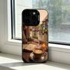 Coffee-Study Book illustration Phone Case For iPhone 17,16,15,14,13,12,11 Plus,Pro Max,XS,Colorful Silver Phone case Funda Cover