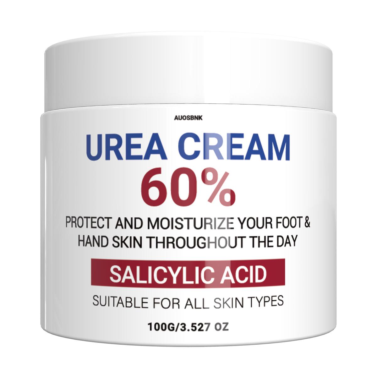 Crema all'Urea al 60%, Crema all'Urea per Piedi e Mani, Ad Assorbimento Rapido, Non Untuosa, Sicura per Pelli Sensibili, Idratante per Pelli Estremamente Secche, Regalo di Natale-100G