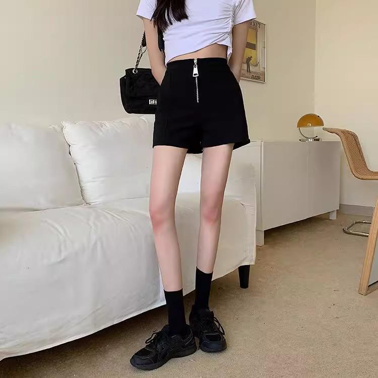 

2024 Korean-Style High-Waist Black Slimming Straight-Leg Casual Summer Pants & Shorts Plus Size Women XL [119-130 jin]