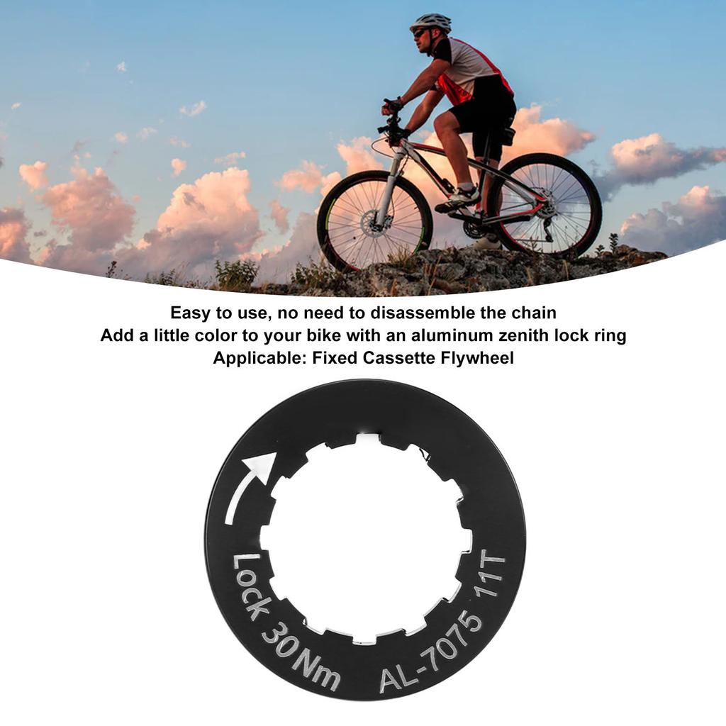CANSUCC   Flywheel Lock Cover Aluminum Alloy Cassette Flywheel Locking Cover for Mountain Road Bike