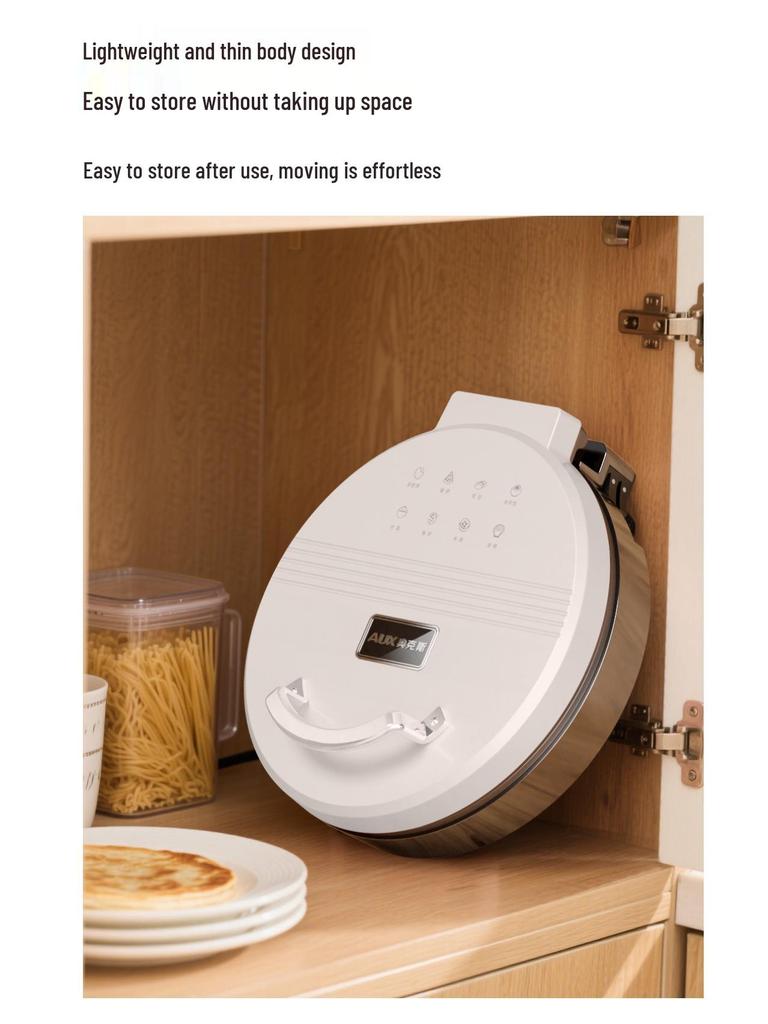 Home Electric Griddle: Double-Sided Heating Pancake & Crepe Maker with Deepened Frying Pan