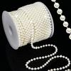 5M White Circular String Imitation Pearl Chain Wedding Dress Clothing Decoration Background Styling DIY Handmade Craft Supplies