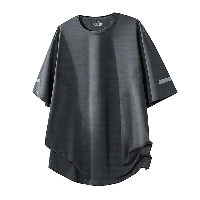 Quick Drying Sports T-shirt Men's Ice Silk Fitness Loose Summer Thin Short Sleeved Running Top