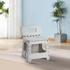 Folding Chair Step Stool Foldable Lightweight with Backrest Shoe Changing for Yard