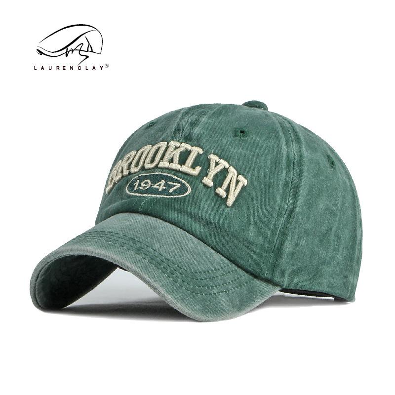 Washed and old cotton cap men and women spring and summer sunscreen sunshade three-dimensional embroidery letter baseball cap