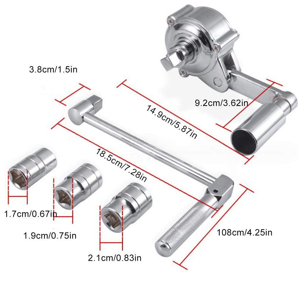 1Set 5Pcs Car Repair Tool Kit Ratchet Torque Wrench Lug Nut Remover Type Auto Tire Disassembly Repair Tool Auto Repairing Set