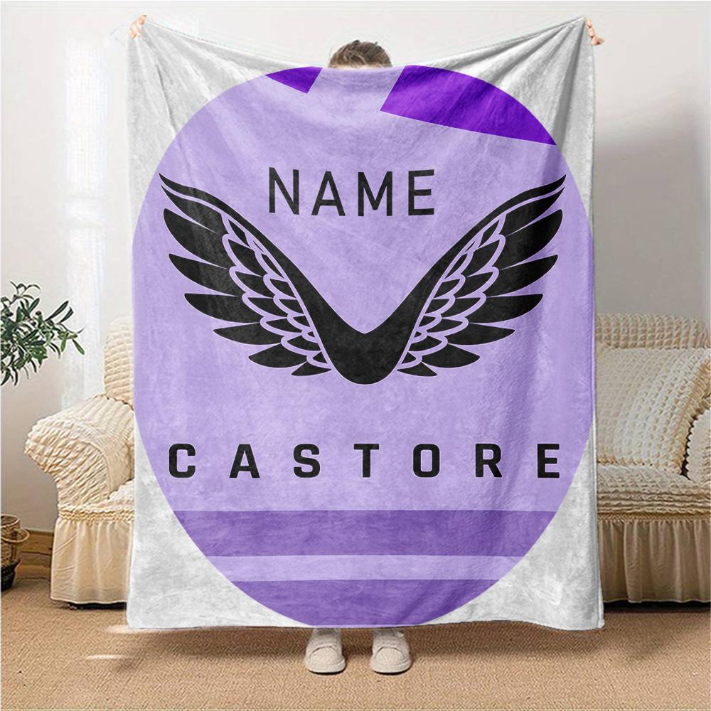 Custom Name Portsmouth FC Crest blanket for Couch & Bed, Plush Cozy Fuzzy Blanket Super Soft & Warm Blankets for Fall and Winter. 0908261