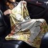 1pc Rabbit Flowers Blanket Lightweight Flannel Throw for Sofa Bed Travel Camping Livingroom Office Couch Chair