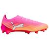 Puma Ultra 6 Ultimate FG Poison Pink Men Cleats White Sun-Stream Bright-Aqua 108699-05