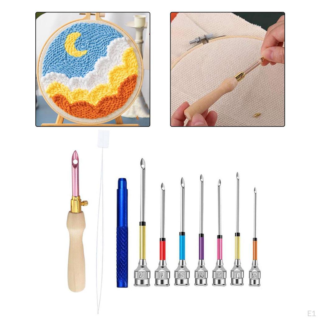 1SET Embroidery Beading Tools Kit, Crochet Tool Beginner Kit for DIY