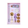 Retro Nine-Piece Wax Seal Stamp Set with Stamps, Wax Granules, Handle, Spoon, and Envelopes