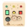 Wooden Sensory Board Switch Toy Red Green Light Switch Board Game Educational Early Learning for