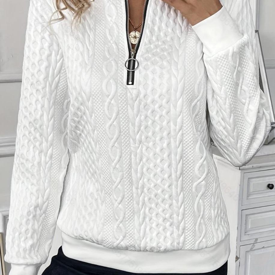 Dámská ležérní mikina s kapucí přes hlavu na zip, evropský a americký styl, 2024