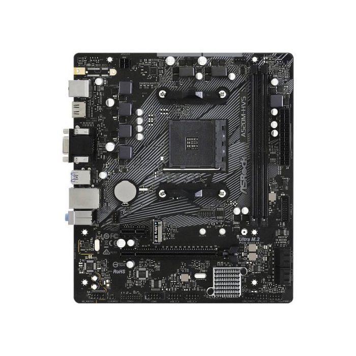Carte mère Micro ATX ASRock A520M-HVS Socket AM4 DDR4 M.2 PCIe NVMe USB 3.0 PCI-Express 3.0 16x
