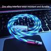 120 W Schnellladekabel, USB-Kabel, LED-Licht, USB-C-Streamer-Licht, LED, USB-C-Kabel, Typ C, drehbares Kabel, leuchtend, fließend, für iPhone 11, 12, 13, 14, Xiaomi, 1 m