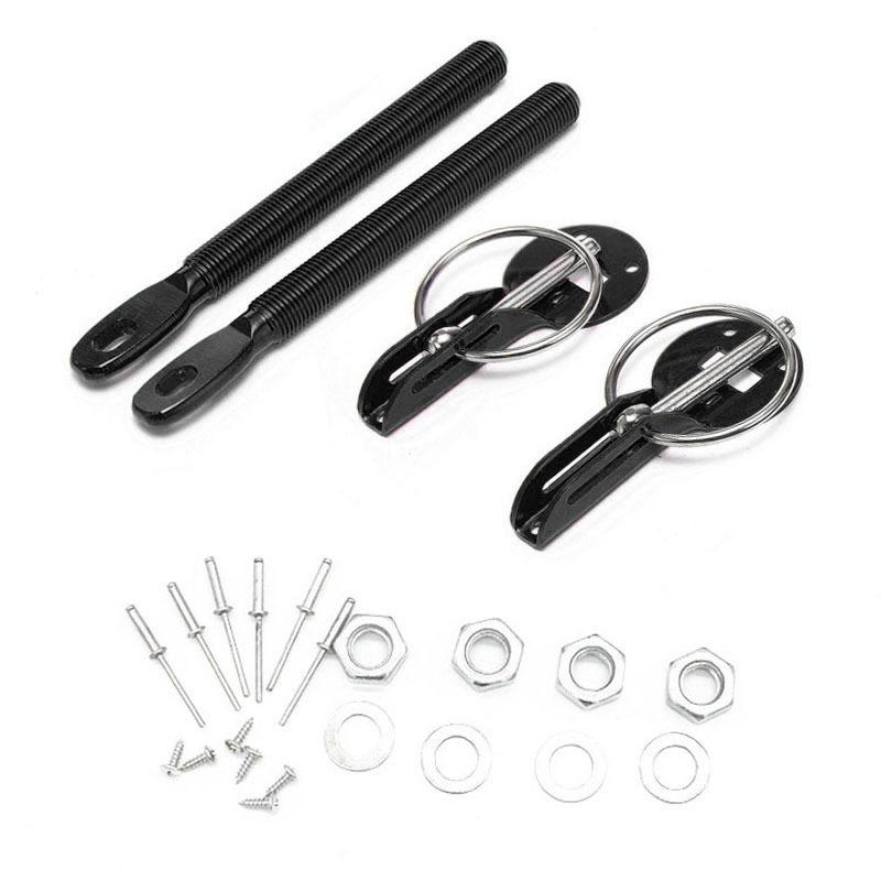 2 Stück Universelle Motorhaubenverriegelung Racing Aluminiumlegierung Haubenverriegelungsstifte Schnellverschluss-Haubenstifte Teile