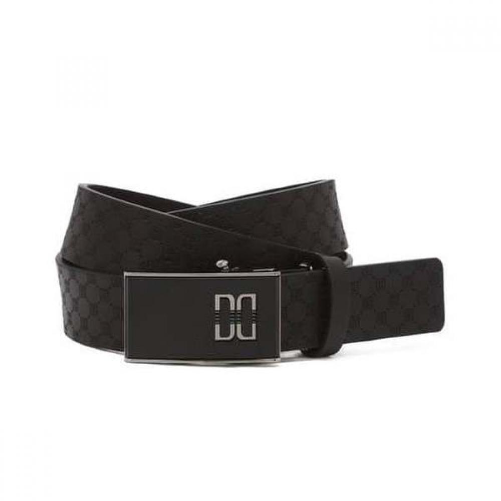 Daks Black Dd Logo Leather Belt Dbbe6f129bk Single option