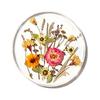 Non Slip Coaster Set Floral Print Acrylic Coaster, Non-Slip Surface Heat Resistant Protection Cup Pad, Pads Transparent Round Mat for Office Desk