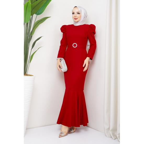 

Женский пояс с воздушным шаром и пряжкой, волан, модель рыбы, хиджаб, вечернее платье