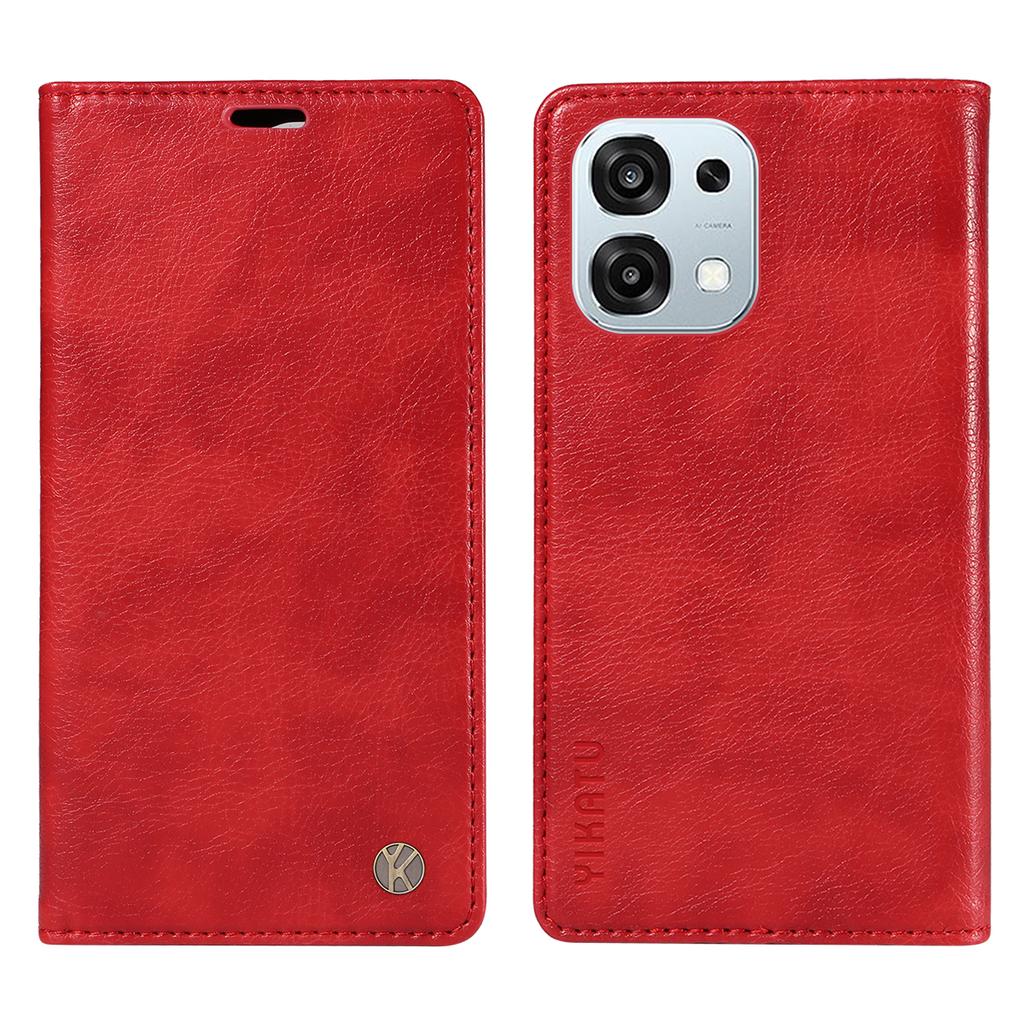 For Oppo A6 Pro 4G/Oppo F31 5G/Oppo A6 Pro 5G Wallet Case YIKATU YK-006 Magnetic Closure Leather Phone Cover Litchi Texture