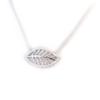 Les Trésors De Lily [M8996] - Silver Necklace 'Gold Leaf' Silver White (rhodium-plated) - 28x15 Mm