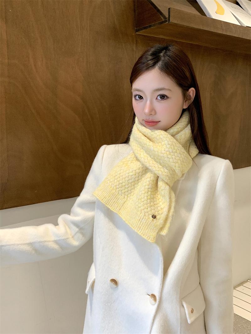 

Women s Korean Style Alpaca Wool Scarf - Thick, Warm, Solid Color Winter Neck Warmer 25cm x 175cm
