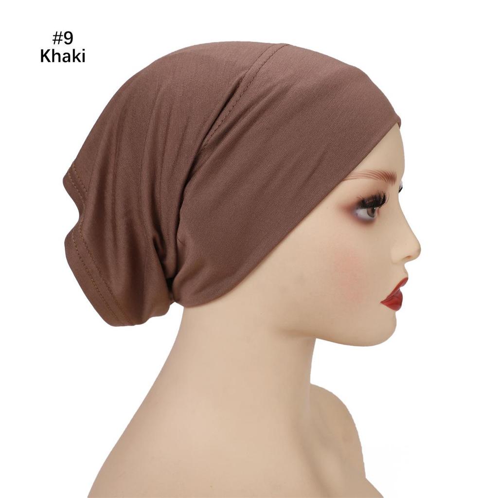 Unifarbene Modal-Beanie mit breiter Krempe für große Köpfe - Elastische Schlauchmütze mit Innenschicht zur Bändigung abstehender Haare.