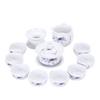 Dehua white porcelain tea set company annual meeting full set of kung fu ceramics business activities gifts blue and white porcelain