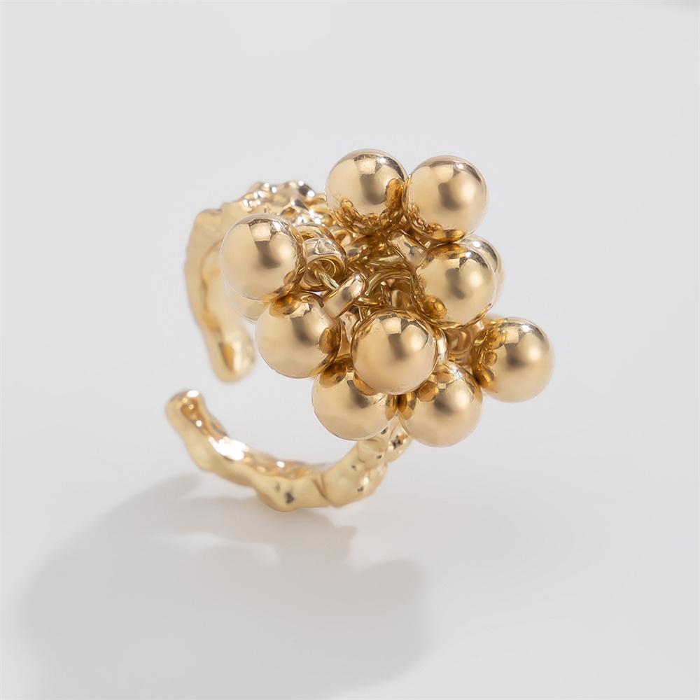 Fashion Simple Small Ball Ring for Women Men Punk Hip Hop Metal Open Finger Ring Female Jewelry Gift