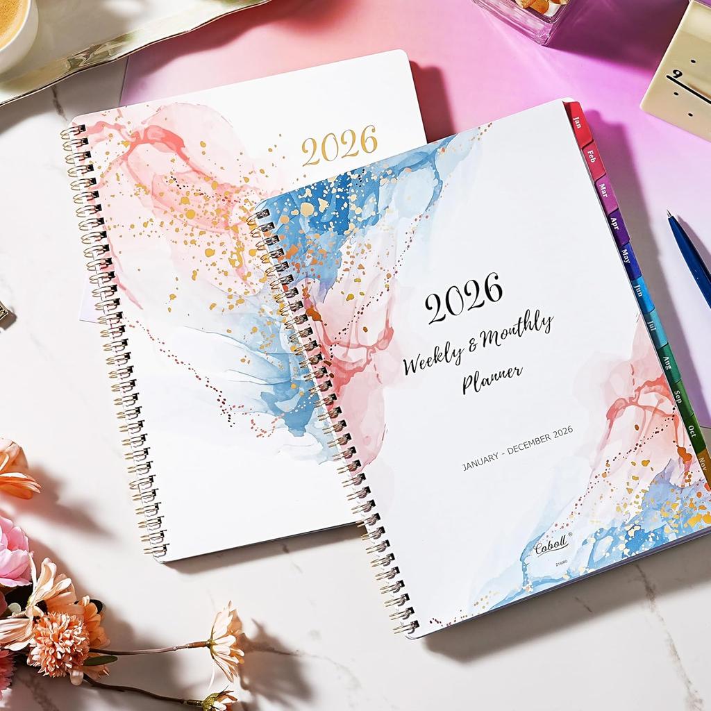 2026 Planner - 2026 Planner Weekly and Monthly from Jan. 2026 to Dec.2026, 8.5" x 11", 2026 Planners with Inner Pocket, Large Daily Block, Colorful