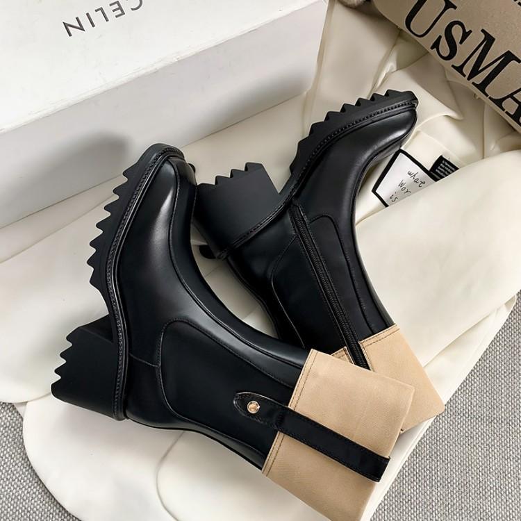 

Женские сапоги в британском стиле средней высоты 36 чёрный