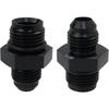 New -6AN 6AN Male Flare to 5/8"-18 Inverted Flare Adapter Fitting Fit for Tru Cooler 40K, Pack of 2, Black