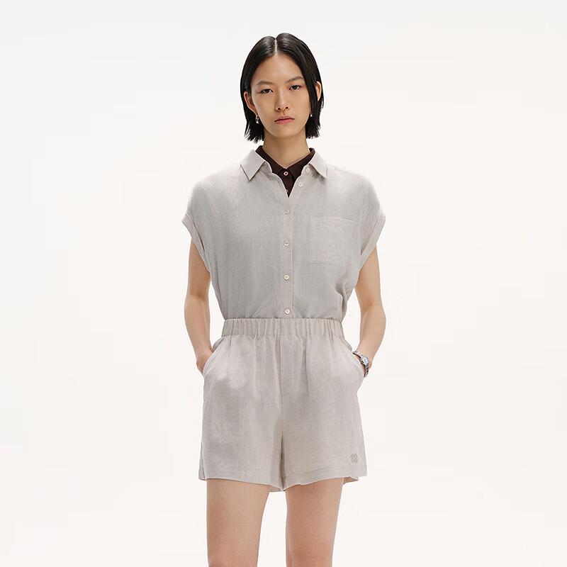 Broadcast Women's Loose Fit Linen Blend Sleeveless Blouse