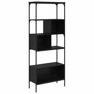 Bookshelf Black Oak Effect 76 X 33 X 188.5 Cm