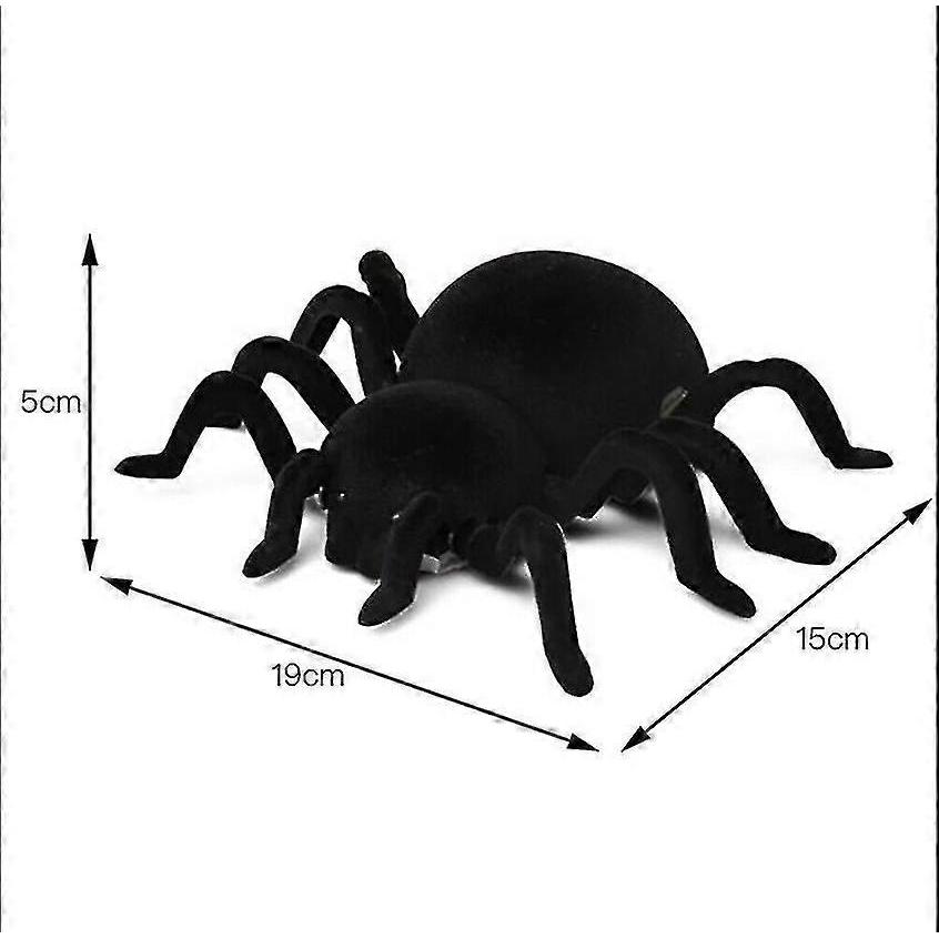 Rc Remote Control Wall Climbing Horrible Big Black Spider Prank Toy Simulation Tricky Toy