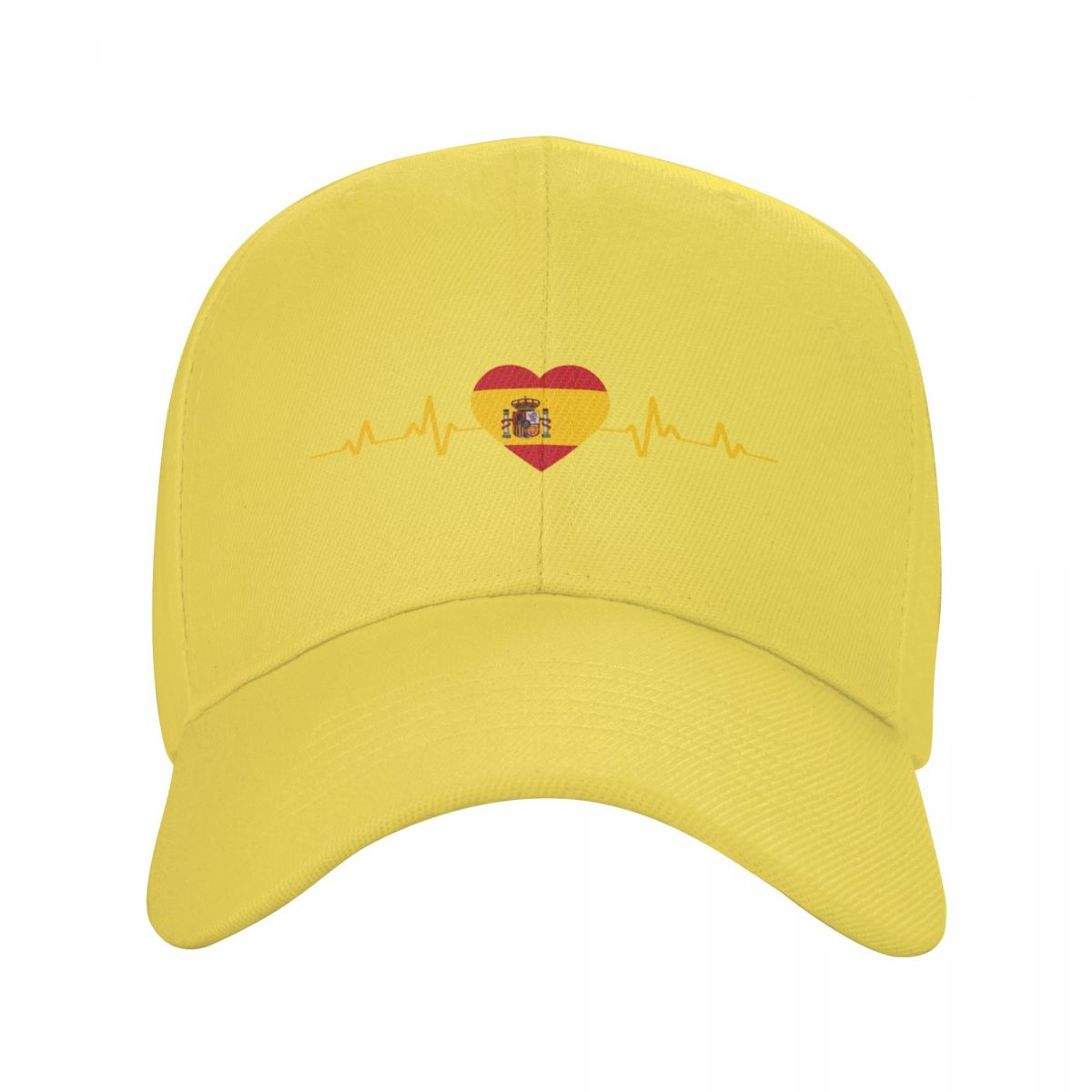 

Модная бейсболка с флагом Испании и сердца, женская дышащая кепка унисекс, испанская патриотическая шляпа для папы, защита от солнца Baseball Cap