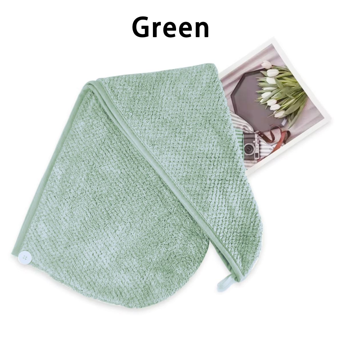 

Полотенце из ультратонкого волокна с шапочкой для сушки Абсорбирующее полотенце Полотенце для сушки волос Может быстро высушить вьющиеся или прямые короткие волосы без аффе армия зеленый
