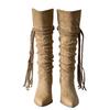 Retro fringed wasteland wind western cowboy boots women's 25 new Maillard boots Xinjiang travel long knight boots