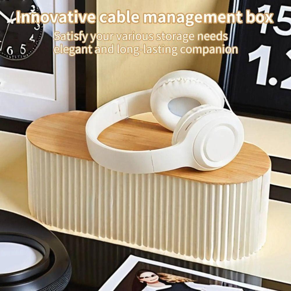 Plastic Power Line Storage Case Dustproof Wire Storage Box WiFi Router Socket Storage Box  Office