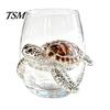 Elegant Seaside Drinking Glass Octopus Tumbler, 350ml Stemless Wine Glass, Whale Dolphin Turtle Nautical Home Decor Sea Creature Cup, Handcrafted