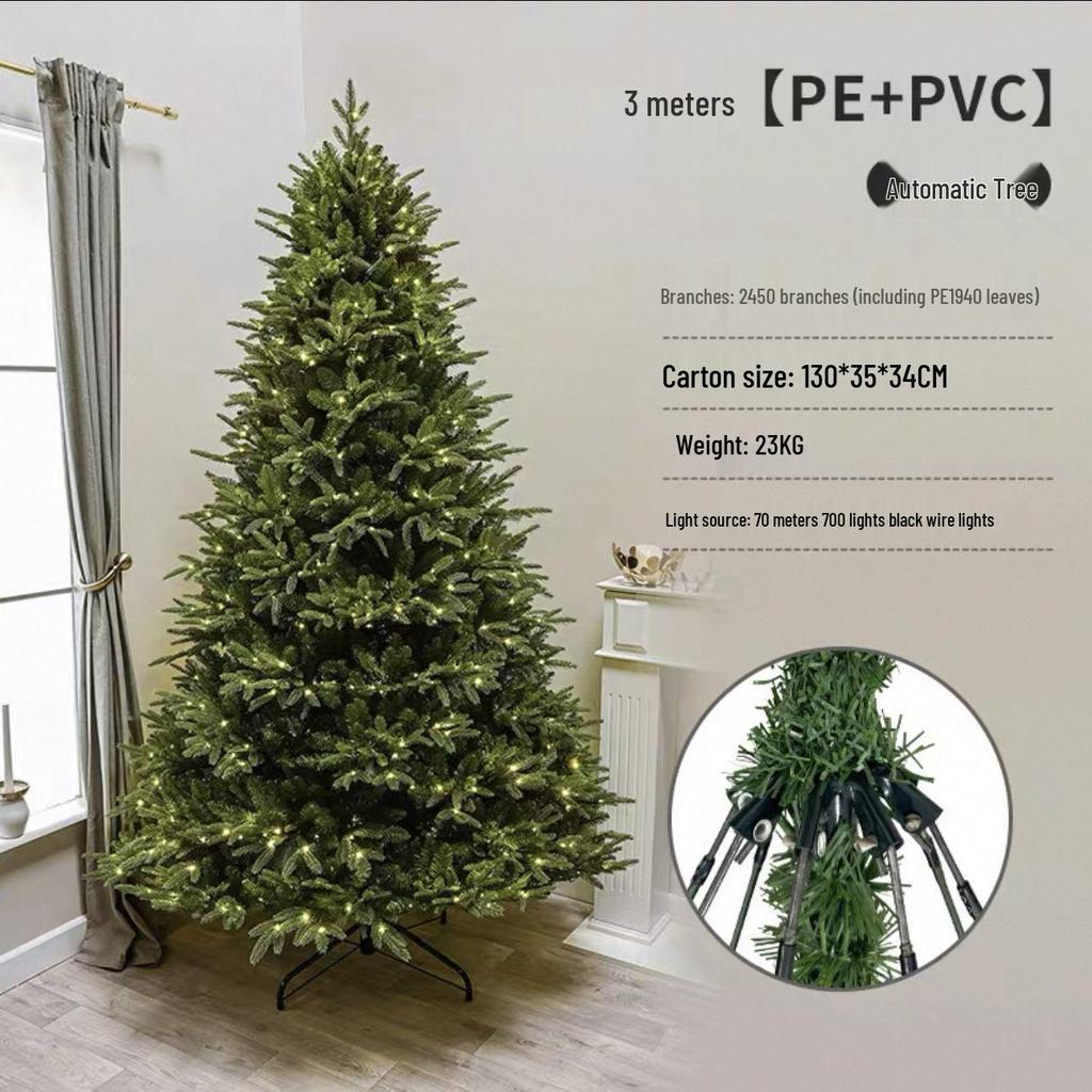 2025 High-End Luminous PE Christmas Tree: Encrypted Bare Tree for Elegant Home Decoration